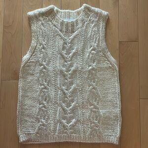 Dear John gold metallic sweater vest size small